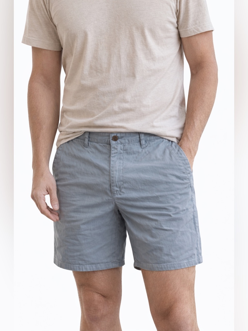 RSQ Sky Blue Flat Front Cotton Shorts